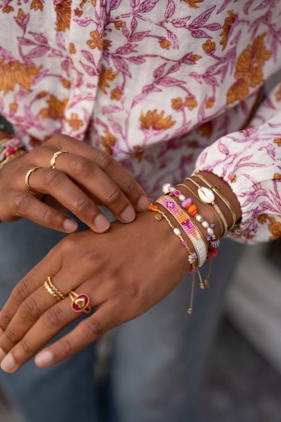 Sunrocks gekleurde kralen armband