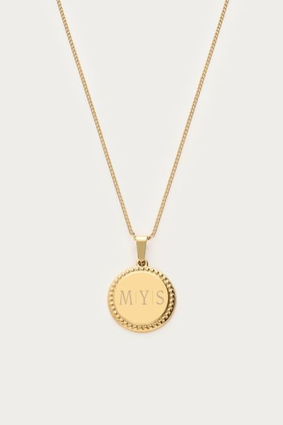 Atelier necklace with round charm - short