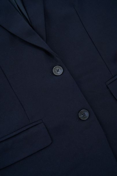 Basic donkerblauwe blazer