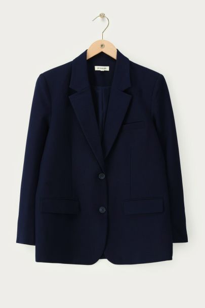 Basic donkerblauwe blazer