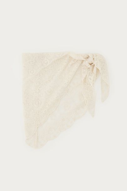 Paréo en dentelle beige