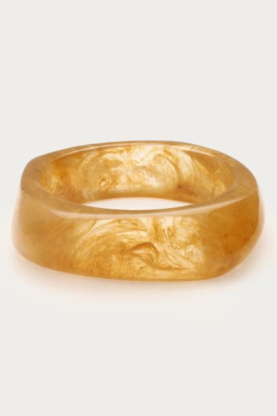 Beige resin bangle
