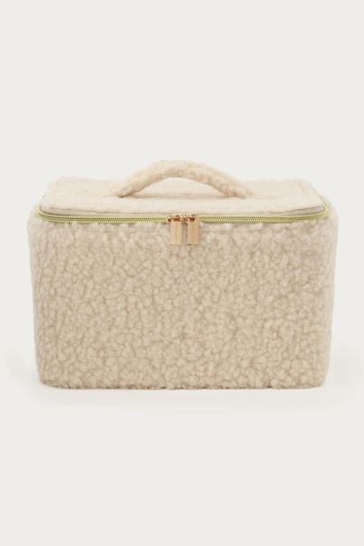 Beige teddy beauty case
