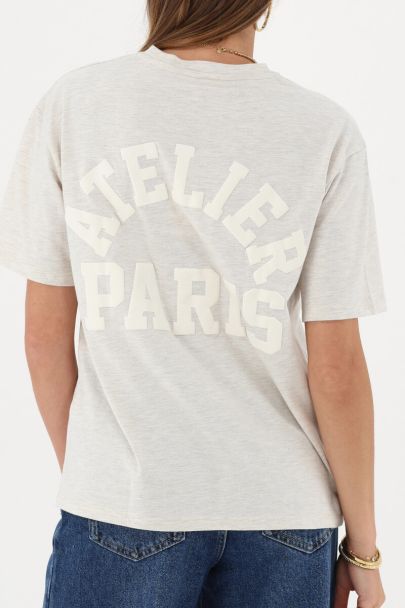 Beige T-shirt "Atelier Paris"