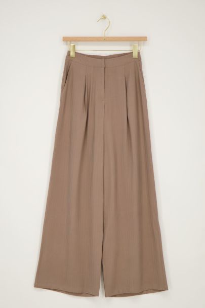 Taupe wide leg pantalon