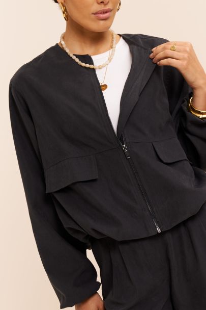 Black balloon jacket