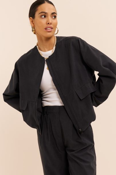 Black balloon jacket