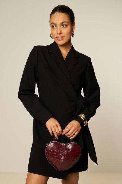 Robe blazer noire avec nœud