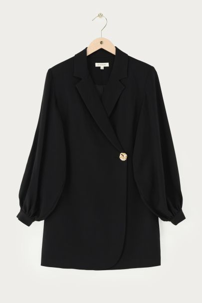Robe blazer noire avec bouton