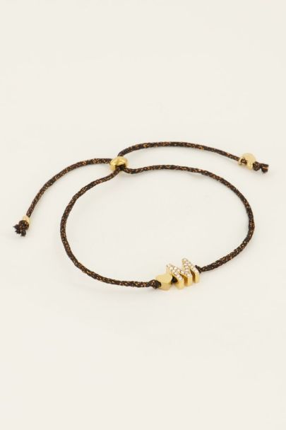 Black initial bracelet