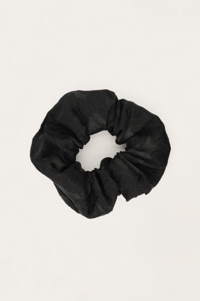 Chouchou noir avec jacquard