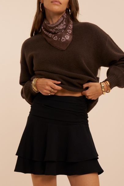Zwarte rok met drapering