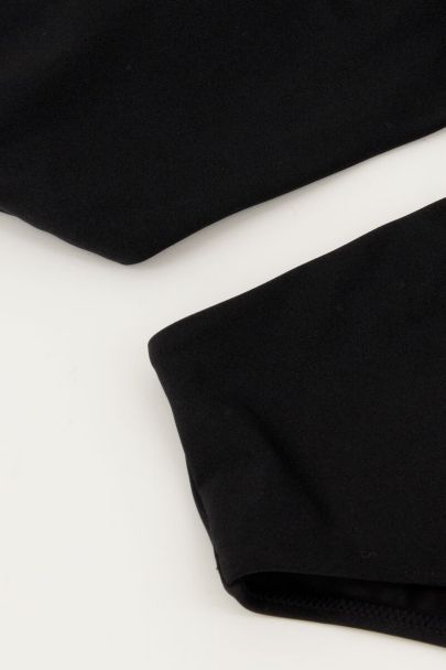 Zwart badpak one-shoulder met cut-out