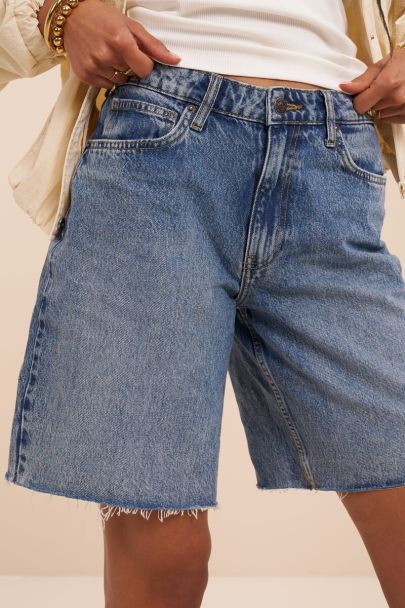 Bermuda en denim bleu