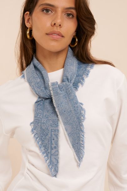 Blauwe denim sjaal