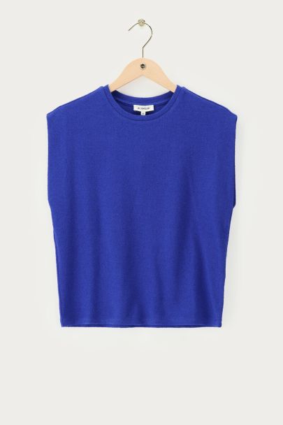 T-shirt sans manches bleu