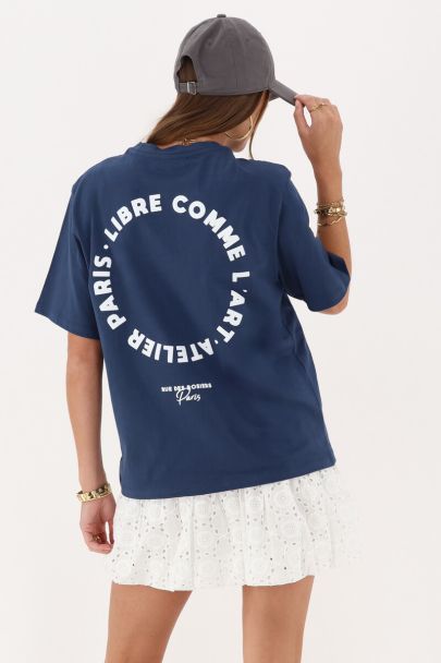 Blauw T-shirt "Circle I'art"