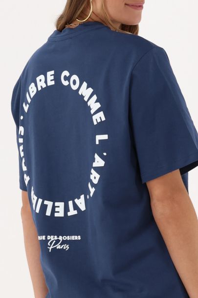 Blauw T-shirt "Circle I'art"