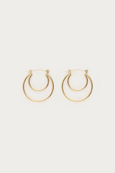 Boucles d'oreilles mini Bold doubles anneaux