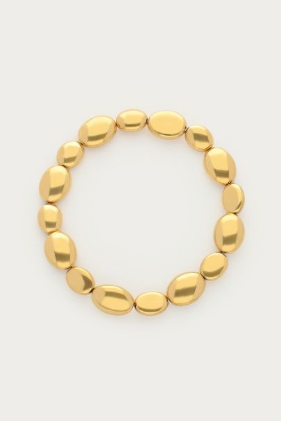 Bracelet &eacute;lastique Bold avec perles fantaisie ovales