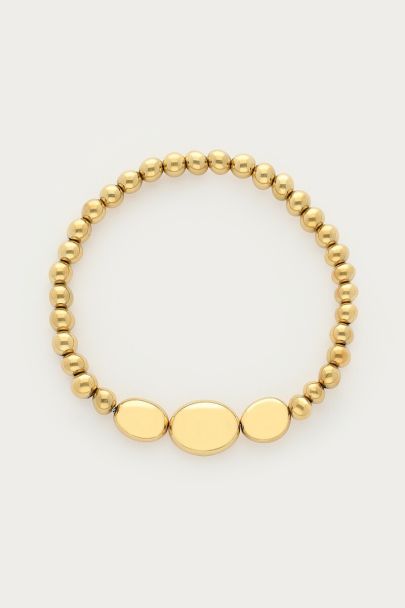 Bracelet &eacute;lastique Bold avec perles rondes et ovales