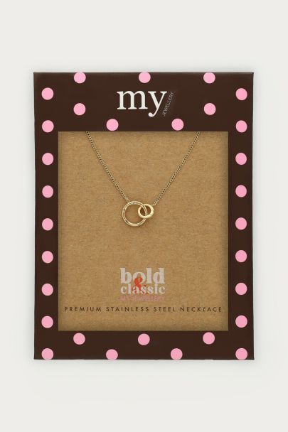 Bold minimalistische ketting met open cirkels