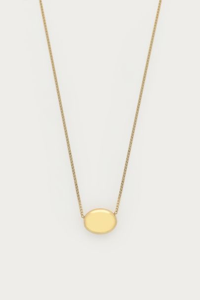 Collier minimaliste Bold &agrave; pois ovale