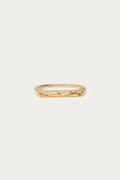 Bold eckiger Ring "gehämmert"