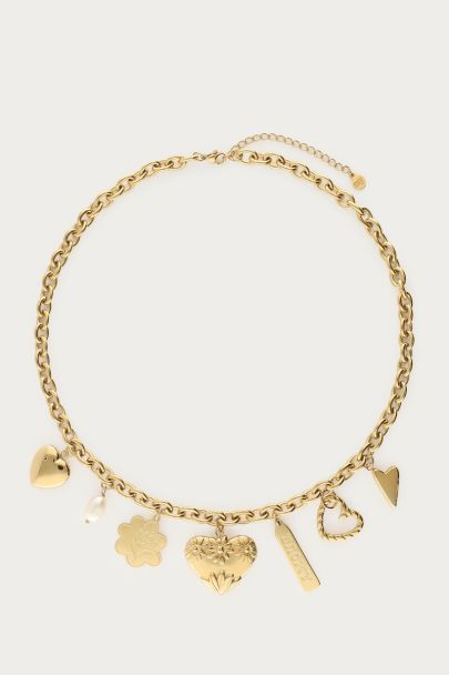 Botanical charm necklace "art of summer"