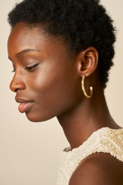 Boucles d'oreilles Botanical avec fleurs vintage