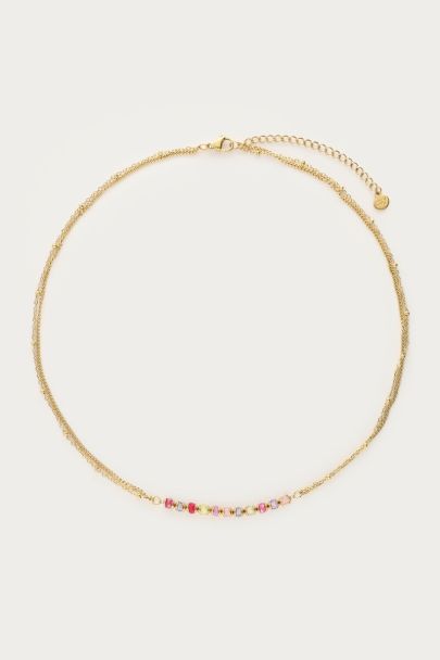 Botanical Kette mit mehrfarbigen Miniperlen