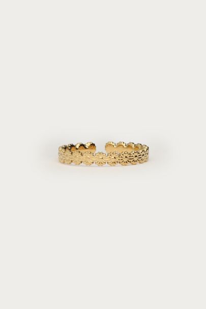 Botanical Ring mit Blumen