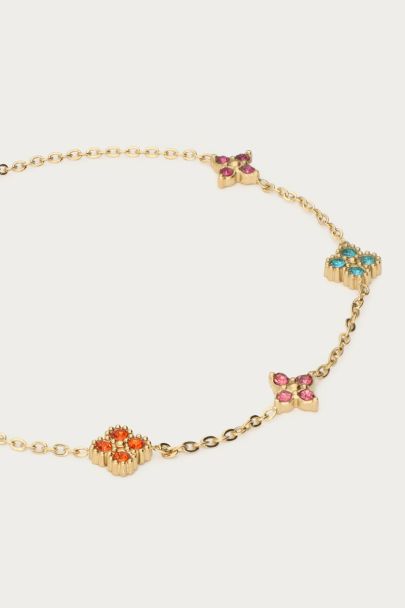 Armband multikleur met klavers
