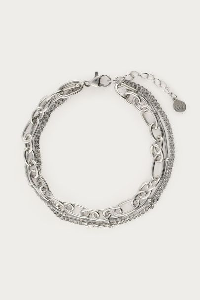 Armbandje drielaags bolletjes