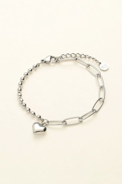 Armband met chain en hartje 