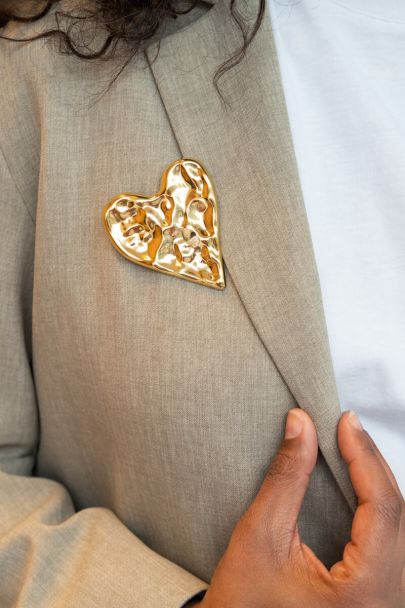 Broche met groot hart