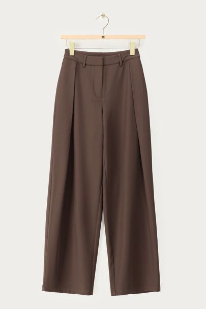 Bruine barrel pantalon