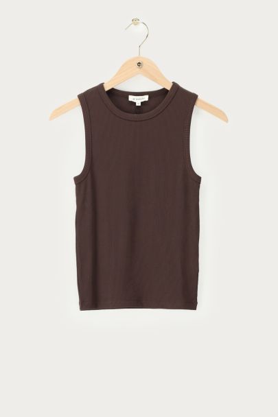 Débardeur marron basique