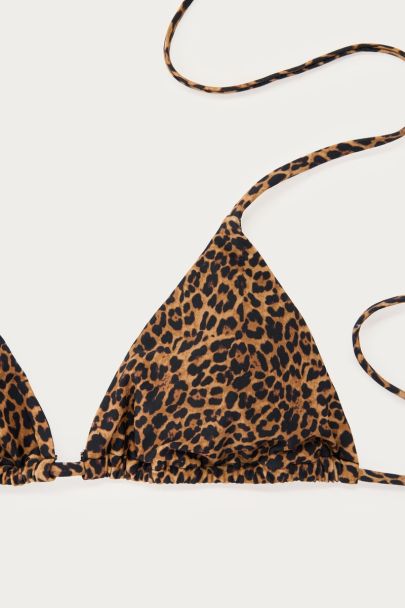 Bruine bikini set met panterprint