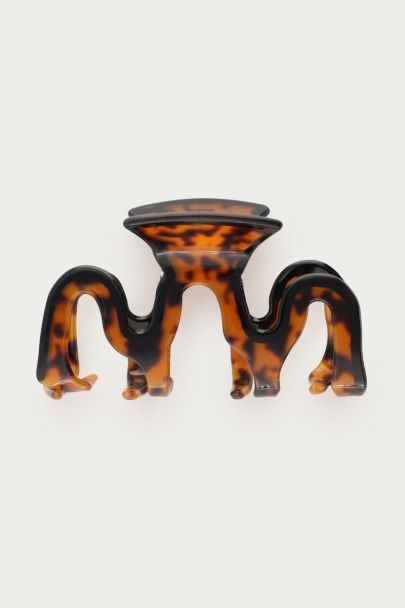 Pince à cheveux marron avec torsade 