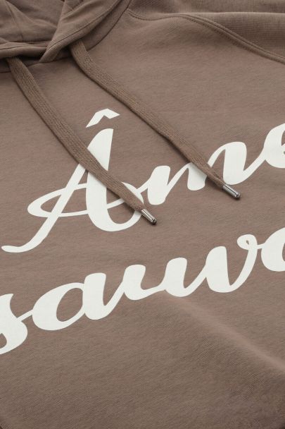 Brauner Hoodie "Ame sauvage"