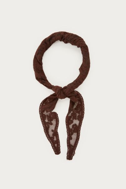 Brown lace scarf | My Jewellery