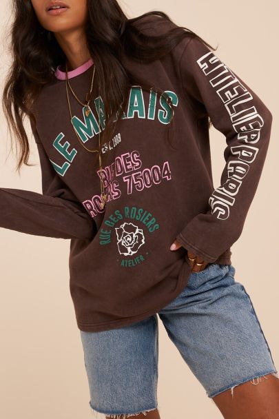 Sweat marron 'Le Marais'