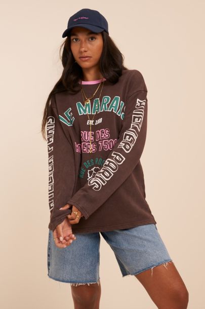 Sweat marron 'Le Marais'