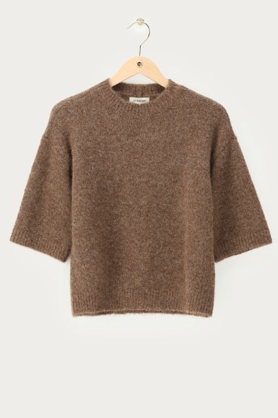 Pull à manches courtes marron