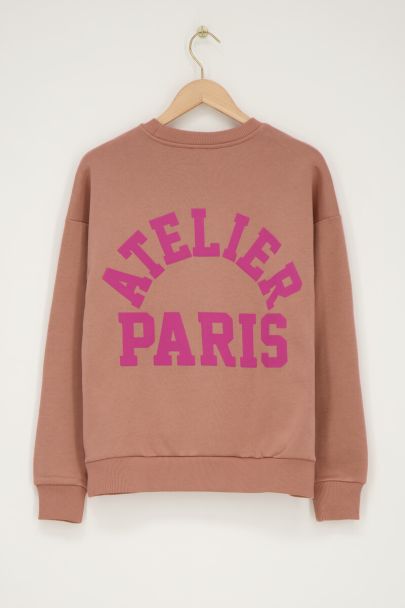 Bruine sweater "Atelier paris"