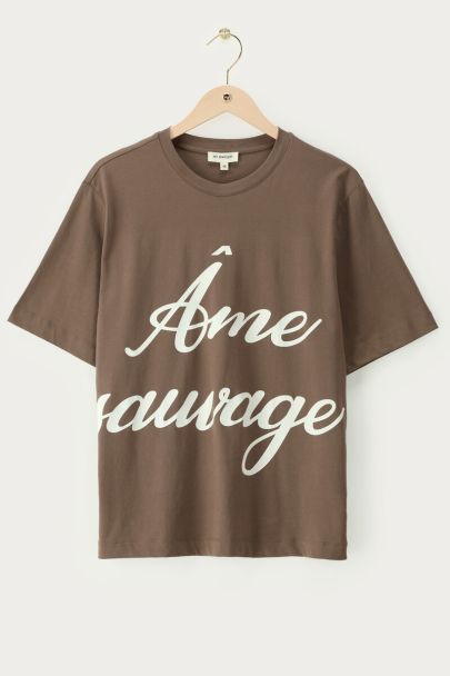 Brown T-shirt 'Âme sauvage'