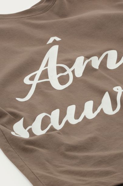 Brown T-shirt 'Âme sauvage'