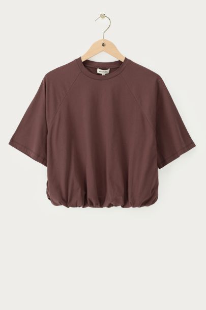 Brown T-shirt in balloon look