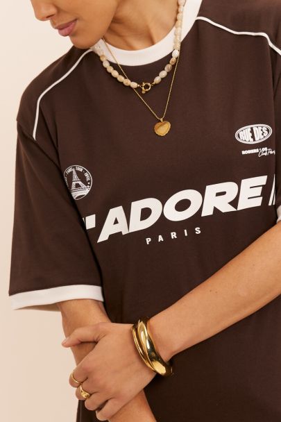 Brown T-shirt "J'adore Paris"